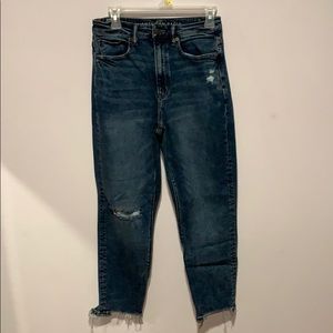AE stretch mom jeans.